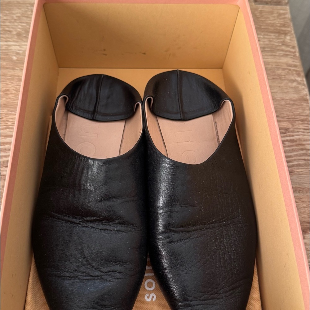 Acne Black Leather Mules - Picture 6 of 7